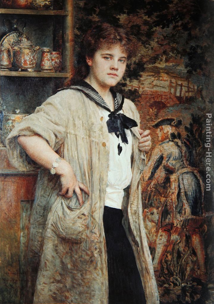 Vlaho Bukovac Young Artist (Portrait of the Artist's Daughter)